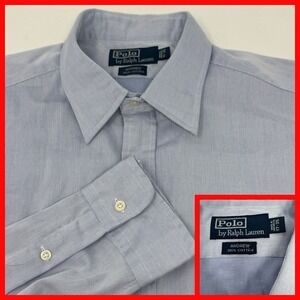 Polo‎ Ralph Lauren Men's Shirt Blue 17-35 Andrew Style Button Down Dress Shirt